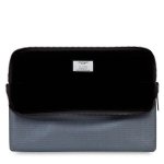Knomo Laptop Leather Embossed Sleeve 15 - луксозен кожен калъф с цип за преносими компютри до 15 инча (сребрист) 2
