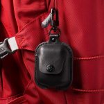 TwelveSouth AirSnap Leather Case - кожен калъф (ествествена кожа) за Apple Airpods (черен) 2