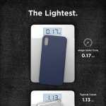 Elago Inner Core Case - тънък полипропиленов кейс (0.3 mm) за iPhone XS (тъмносин) 2