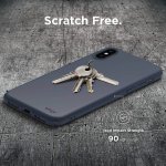 Elago Slim Fit Case - качествен поликарбонатов кейс за iPhone XS (тъмносин) 3