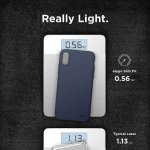 Elago Slim Fit Case - качествен поликарбонатов кейс за iPhone XS (тъмносин) 2