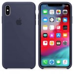 Apple Silicone Case - оригинален силиконов кейс за iPhone XS Max (тъмносин) 1