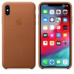 Apple iPhone Leather Case - оригинален кожен кейс (естествена кожа) за iPhone XS Max (кафяв) 3