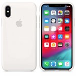 Apple Silicone Case - оригинален силиконов кейс за iPhone XS (бял) 2