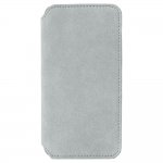 Krusell Broby 4 Card Slim Wallet Case - велурен калъф, тип портфейл за iPhone XR (сив) 3