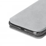 Krusell Broby 4 Card Slim Wallet Case - велурен калъф, тип портфейл за iPhone XS Max (сив) 2