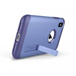 Spigen Slim Armor Case - хибриден кейс с поставка и най-висока степен на защита за iPhone XS, iPhone X (лилав) 2
