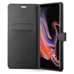 Spigen Wallet S Case - кожен калъф, тип портфейл и поставка за Samsung Galaxy Note 9 (черен) 2
