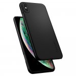 Spigen Thin Fit Case - качествен тънък матиран кейс за iPhone XS Max (черен) 1