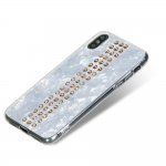 Bling My Thing Stripe TPU Gold Swarovski - силиконов (TPU) калъф с кристали Сваровски за iPhone XS, iPhone X (бял) 2