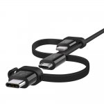 Belkin Universal Cable with Micro-USB, USB-C and Lightning Connectors - качествен USB кабел с Lightning, microUSB и USB-C конектори (черен) 4