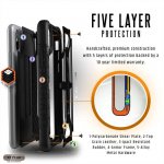 Urban Armor Gear Monarch Case - удароустойчив хибриден кейс за iPhone XS Max (черен-карбон) 4