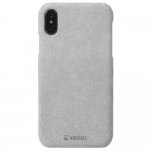 Krusell Broby Cover Case - велурен кейс за iPhone XS, iPhone X (сив) 3