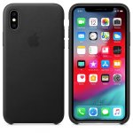 Apple iPhone Leather Case - оригинален кожен кейс (естествена кожа) за iPhone XS (черен) 2