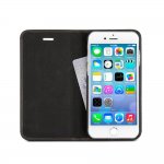 Dbramante 1928 Genuine Leather Folio Case - кожен (естествена кожа) калъф с поставка и отделение за кр. карта за iPhone 8, iPhone 7, iPhone 6 (черен) 1