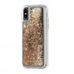 CaseMate Waterfall Glow Case - дизайнерски кейс с висока защита за Apple iPhone XS, iPhone X (златист) 1