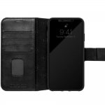 Bugatti Zurigo Full Grain Folio Case - хоризонтален кожен (естествена кожа) калъф с поставка и 4 отделения за кр. карти за iPhone XS Max (черен) 2