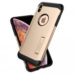 Spigen Slim Armor Case - хибриден кейс с поставка и най-висока степен на защита за iPhone XS Max (златист) 3