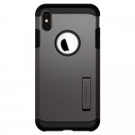 Spigen Tough Armor Case - хибриден кейс с най-висока степен на защита за iPhone XS Max (сив) 2