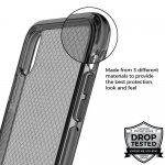 Prodigee Safetee Slim Case - хибриден кейс с висока степен на защита за iPhone XR (черен) 3