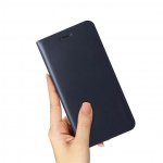 Verus Genuine Leather Diary Case - кожен калъф (естествена кожа), тип портфейл за iPhone XS Max (тъмносин) 3