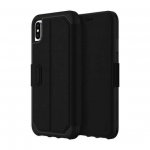 Griffin Survivor Strong Wallet - удароустойчив хибриден кожен калъф с отделение за карти за iPhone XS Max (черен-сив) 4