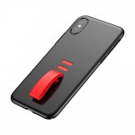 Baseus Little Tail - поликарбонатов кейс със силиконов държач за iPhone X (черен) 1
