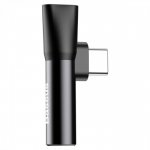 Baseus USB-C + 3.5 mm Adapter - USB-C адаптер за свързване на мобилни устройства (USB-C мъжко) към USB-C (женско) и 3.5 мм аудио вход 2