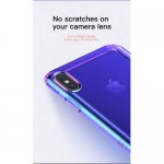 Baseus Colorful Airbag Protection Case - силиконов (TPU) калъф за iPhone XS, iPhone X (син) 3