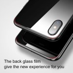 Baseus Back Glass Film - калено стъклено защитно покритие за задната част на iPhone XS (черен) 7