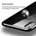 Baseus Back Glass Film - калено стъклено защитно покритие за задната част на iPhone XS (черен) 4