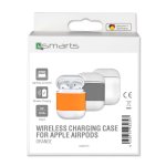 4smarts Wireless Charging Case - предпазен калъф за безжично зареждане за Apple Airpods (бял-оранжев) 5