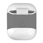 4smarts Wireless Charging Case - предпазен калъф за безжично зареждане за Apple Airpods (бял-сив) 3