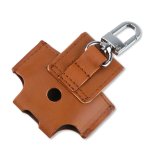 4smarts Case with Carabiner - предпазен кожен калъф за Apple Airpods (кафяв) 1