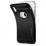 Spigen Rugged Armor Case - термополиуретанов кейс с най-висока степен на защита за iPhone XR (черен-мат) 3