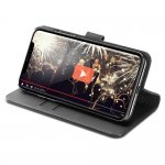 Spigen Wallet S Case - кожен калъф, тип портфейл и поставка за iPhone XS, iPhone X (черен) 7