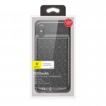 Baseus Plaid Backpack Power Bank Battery Case - удароустойчив кейс с вградена батерия 3500mAh за iPhone XS, iPhone X (черен) 7