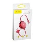 Baseus Little Octopus 3in1 Cable MicroUSB, USB-C and Lightning Connectors - качествен USB кабел с Lightning, microUSB и USB-C конектори (червен) 8