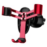 Baseus Mini Gravity Car Vent Mount - поставка за радиатора на кола за смартфони с дисплеи до 6 инча (червена) 3