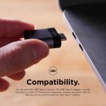 Elago USB-C Male to USB-A 3.0 Female Adapter - алуминиев USB адаптер за MacBook и устройства с USB-C порт (тъмносив) (2 броя) 2