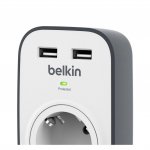 Belkin SurgeCube BSV103 Surge Protector Plug - ел. предпазител с 2 USB порта за зареждане 2.4A на мобилни устройства 1