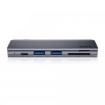 Baseus USB-C Harmonica 5-in-1 Hub Adapter - мултифункционален хъб за свързване на допълнителна периферия за MacBook Pro (тъмносив) 1