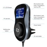 TeckNet F10039 Bluetooth FM Transmitter - блутут FM трансмитер с поставка и зарядно за кола за мобилни устройства (черен) 2