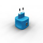 Kit Fresh 3.4A Wall Charger - захранване за ел. мрежа 3.4A с два USB изхода (син) 1