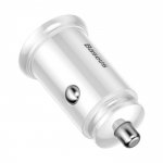 Baseus Dual USB QC 3.0 Car Charger - зарядно за кола с два USB изхода и технология за бързо зареждане (бял) 1