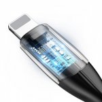 Baseus Horizontal Data Cable - Lightning USB кабел за iPhone, iPad и iPod с Lightning порт (200 см) (черен) 2
