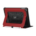 Urban Armor Gear Metropolis Folio Case - удароустойчив хибриден кейс от най-висок клас за iPad 5 (2017), iPad 6 (2018) (червен-черен) 5