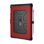 Urban Armor Gear Metropolis Folio Case - удароустойчив хибриден кейс от най-висок клас за iPad 5 (2017), iPad 6 (2018) (червен-черен) 1