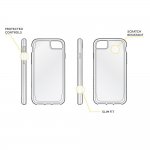 Griffin Survivor Clear Case - хибриден удароустойчив кейс за iPhone 8, iPhone 7, iPhone 6S, iPhone 6 (черен) 2