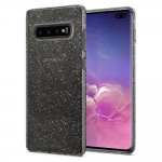 Spigen Liquid Crystal Glitter Case - тънък качествен слииконов (TPU) калъф за Samsung Galaxy S10 Plus (прозрачен)  5